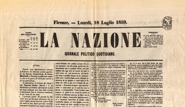 La Nazione, un quotidiano fondato 160 anni fa La Nazione