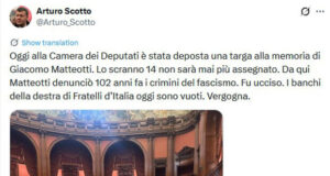 Alla Camera uno scranno dedicato a Matteotti, lite sulle assenze in Aula
