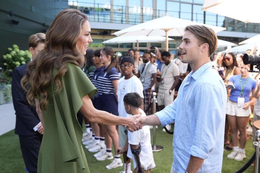 La principessa Kate con il semifinalista britannico Fery