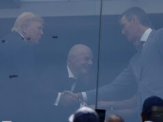Mondiali: stretta di mano fra Donald Trump e Pedro Sanchez