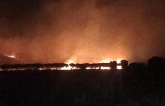 Il Pollino brucia ancora, fiamme salgono verso le montagne