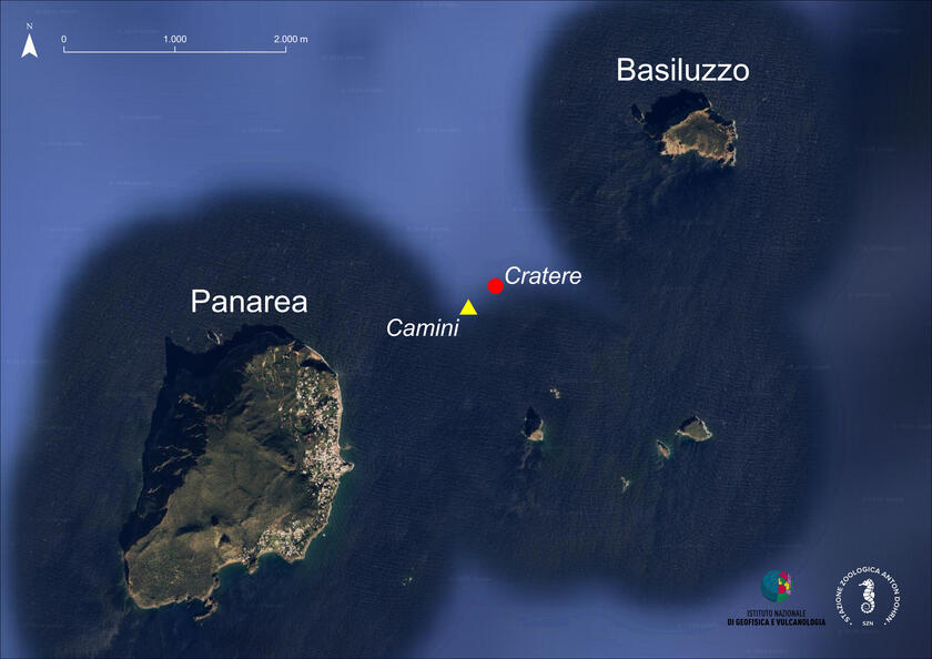 Nuovi camini idrotermali e un grande cratere sottomarino al largo di Panarea