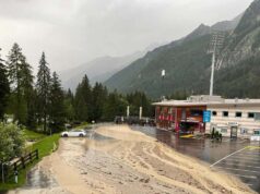 Colata di fango ad Anterselva sulla Biathlon Arena di Milano Cortina